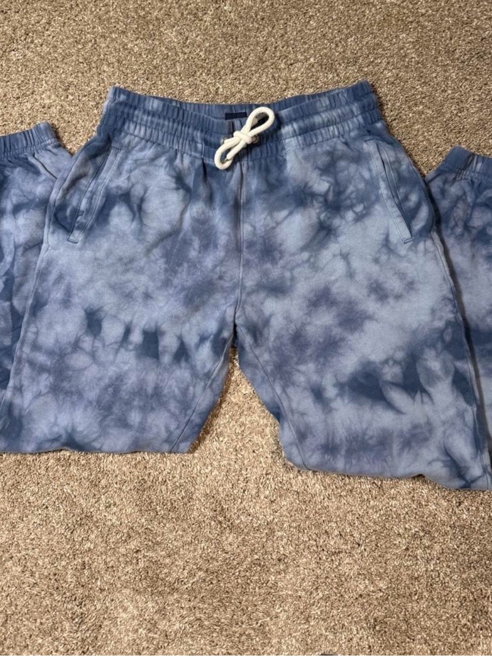 GAP Women’s Navy & Light Blue Tie-Dye Athletic Shorts